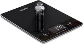 Smart cantar de bucatarie RENPHO Calibra 1L, Pana la 10 kg, 22 de functii de analiza, Sincronizare cu aplicatii mobile, TARE, mod cafea, Sticla termorezistenta, Negru