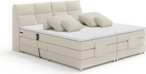 Pat electric reglabil, cu arcuri, bej, 180x200, GERONA NEW
