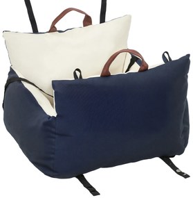 Scaun Auto PawHut pentru Câini Mici cu Lesă de Siguranță, Detașabil și Lavabil, Albastru | Aosom Romania