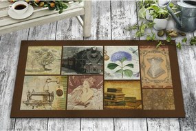 Covor intrare TRAIN, 45x70 cm, forma dreptunghiulara, pasla/PVC, multi