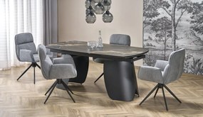 Masa extensibila Forum marmura neagra/negru L180-260 cm