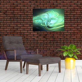 Tabloul cu abstracție verde (70x50 cm)