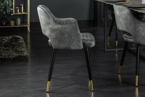 Set de 2 scaune elegante Paris verde-gri