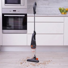 Aspirator vertical Rosberg R51001A, 600W, 800 ml, Filtru HEPA, Manual, Negru