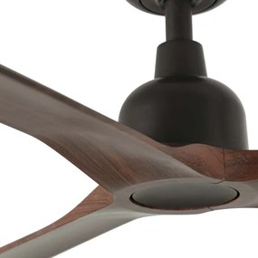 Ventilator de tavan FARO 34362 OUTWOOD L maro/negru d. 150 cm IP44 + telecomandă