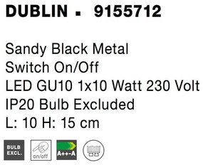 Aplica cu spot DUBLIN negru NVL-9155712