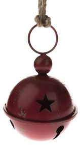 Clopoțel de metal cu stea roșu , 17 x 27 cm