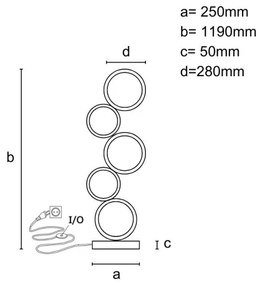 Lampă de podea LED dimabilă LED/85W/230V 3000-6500K + telecomandă