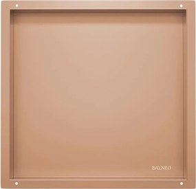 Raft incastrat patrat Balneo Wall-Box No Rim 30x30x10 cm cupru lucios fara rama