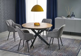 Masa extensibila Acord natur/negru L120-200 cm