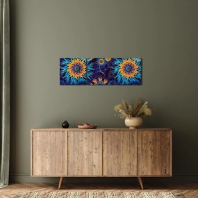 Tablou - 3D flori (cu ceas) (90x30 cm)