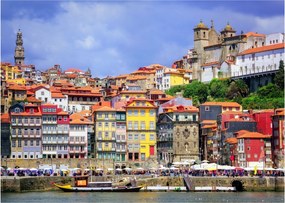 Tablou pe sticlă - Ribeira, Portugalia (70x50 cm)
