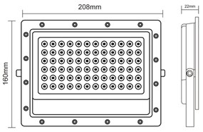 Proiector LED de exterior LED/100W/230V 5000K IP65 gri