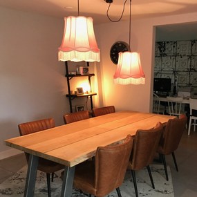 Abajur din mătase roz 45 cm - Granny