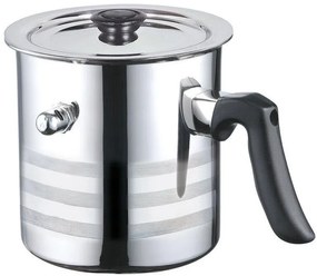 RESIGILAT - Oala inox cu capac 2.5 L pentru fiert lapte, perete dublu Blaumann BL 3513