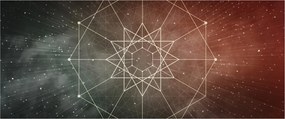 Tablou - Dodecagrama cosmică (120x50 cm)