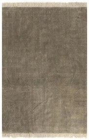 vidaXL Covor kilim, gri taupe, 200 x 290 cm, bumbac