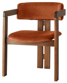 Scaun de sufragerie CO Tile Red and Walnut