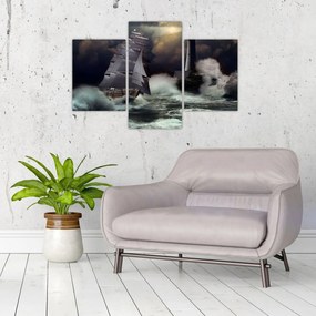 Tablou - Vapor în furtună (90x60 cm)