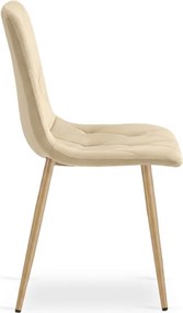 OFERTĂ Scaun din catifea crema LIBRA BUTTER CREAM II. calitate secundară