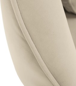 Canapea cu 3 locuri de design, ţesătură Velvet bejgold crom auriu, EZIO TYP 3