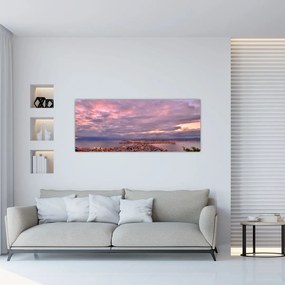 Tablou - Amurg la oraș (120x50 cm)