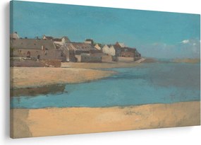 Tablou - Odilon Redon, Village by the Sea in Brittany, reproducere (90x60 cm)