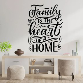 Sticker Decorativ Perete "Family is the heart of a home ", 48x65 cm