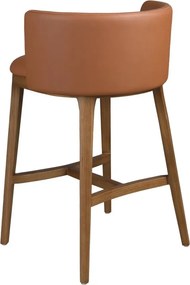 Scaun de bar design LUX, Nuc, Piele sintetica, Brown