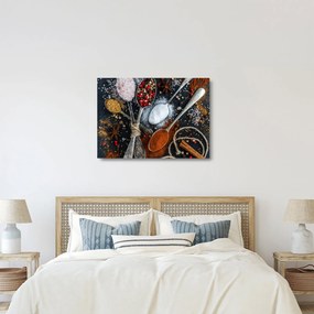 Tablou pe sticlă cu condimente (70x50 cm)