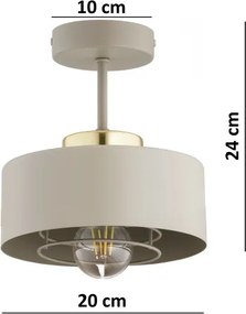 Brilagi - Lustru aplicat SPRING 1xE27/60W/230V, bej/auriu