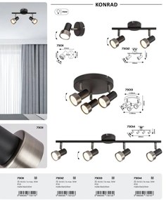 Aplica cu 4 spoturi directionabile stil minimalist Konrad