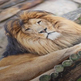Tablou cu leu (cu ceas) (90x30 cm)