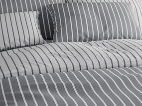 Povlečení z Renforcé bavlny CAPRIVI šedé knoflík Dimensiune lenjerie de pat: 70 x 90 cm | 140 x 200 cm