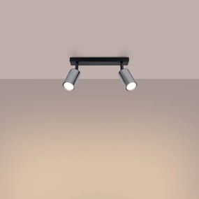 Spot Sollux SL.1367 WINX 2xGU10/10W/230V negru/crom