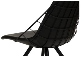 Scaun cu husă din piele artificială DAN-FORM Denmark Sway, negru