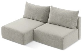 Colțar gri deschis extensibil/cu spațiu de depozitare (cu colț pe partea stângă) Kalena – Makamii