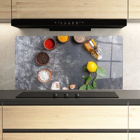 Panou Sticla Bucatarie, 60x150cm, Protectie aragaz, Antistropi, Termorezistent, Alimente, Condimente, Seasonings With Oil