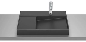 Lavoar pe blat negru mat Roca Horizon 60x42 cm