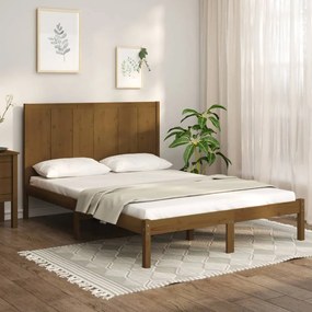 3105728 vidaXL Cadru de pat, maro miere, 120x200 cm, lemn masiv de pin