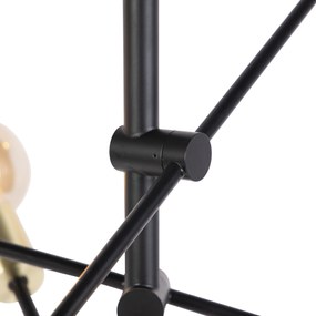 Lampă suspendată industrială neagră și aurie 78 cm 6 lumini - Sydney