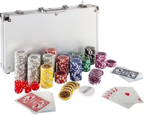 Set de poker GamesPlanet, 300 de jetoane laser Ultimate