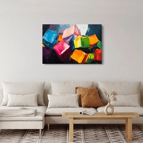 Tablou - Cuburi colorate (90x60 cm)