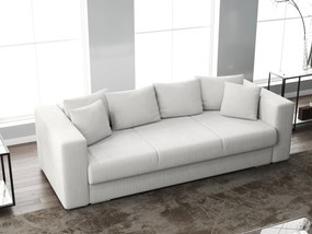 Canapea extensibilă dumonde cu ladă de depozitare si sezut confortabil din spuma high-density, Gloria Zoom Cream 240x100 cm