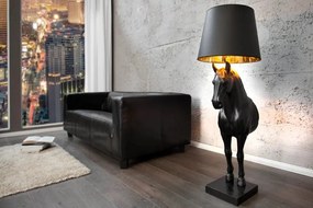 Lampa decorativa de podea, Cal, Negru, BLACK BEAUTY 130cm