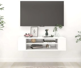 vidaXL Dulap TV suspendat, alb, 100x30x26,5 cm, lemn prelucrat