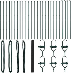 vidaXL Stâlp de gard. Gri 50 x 1,6 m (plasă de 13 mm) Oțel și PVC