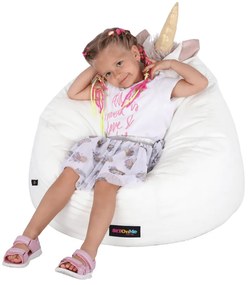 Fotoliu tip sac unicorn, alb, INOROG