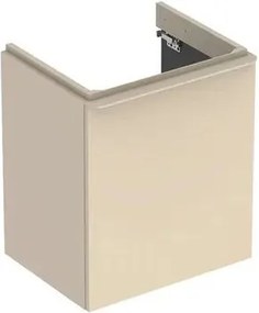 Dulap baza pentru lavoar suspendat Geberit Smyle Square gri nisip 1 usa opritor stanga 54 cm