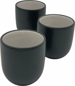 Pahar Cafea Novum Black Beauty 150ml (espresso lung cu lapte) Negru + Gri-Crem